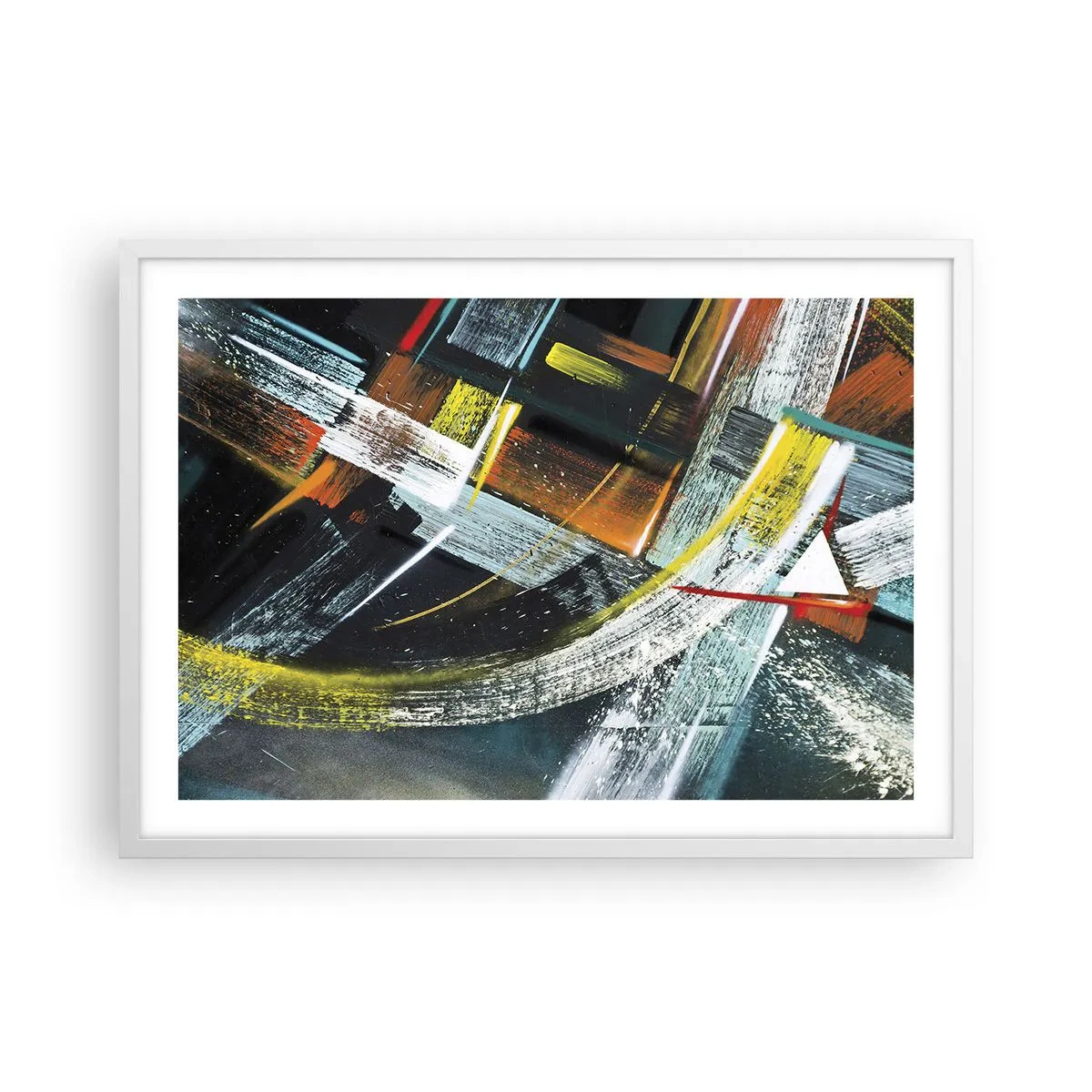 Affisch i vit ram - Rörelsens energi - 70x50 cm