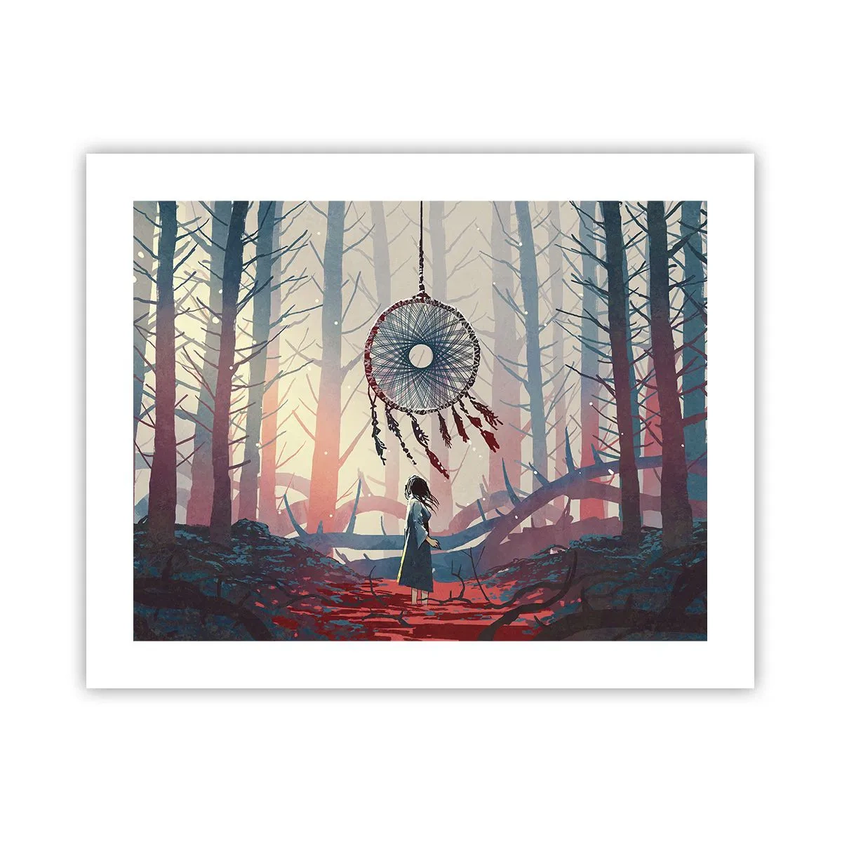 Affisch - Hemlighetsfull ritual av lyckan - 50x40 cm