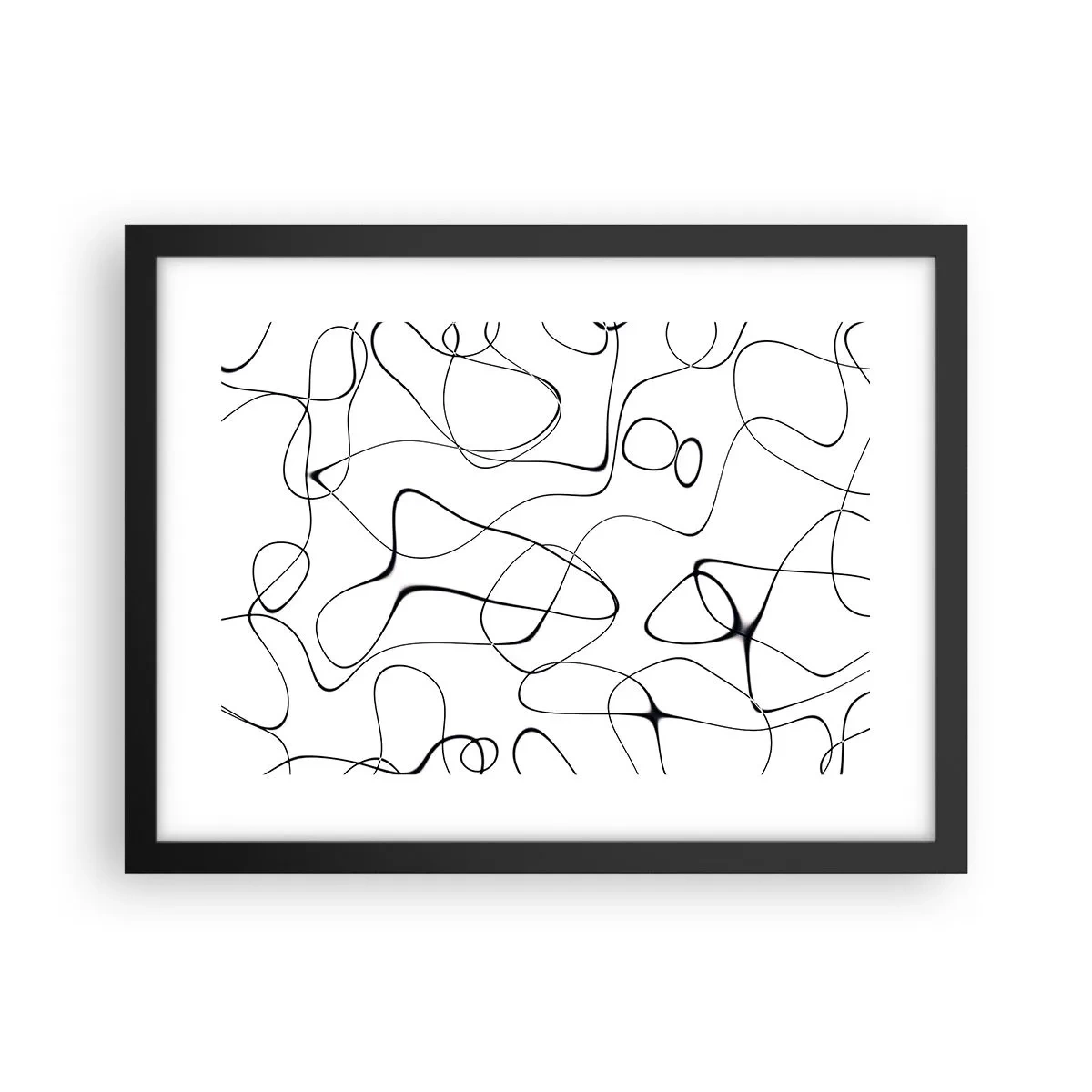 Affisch i svart ram - Livets stigar, ödets tur - 40x30 cm