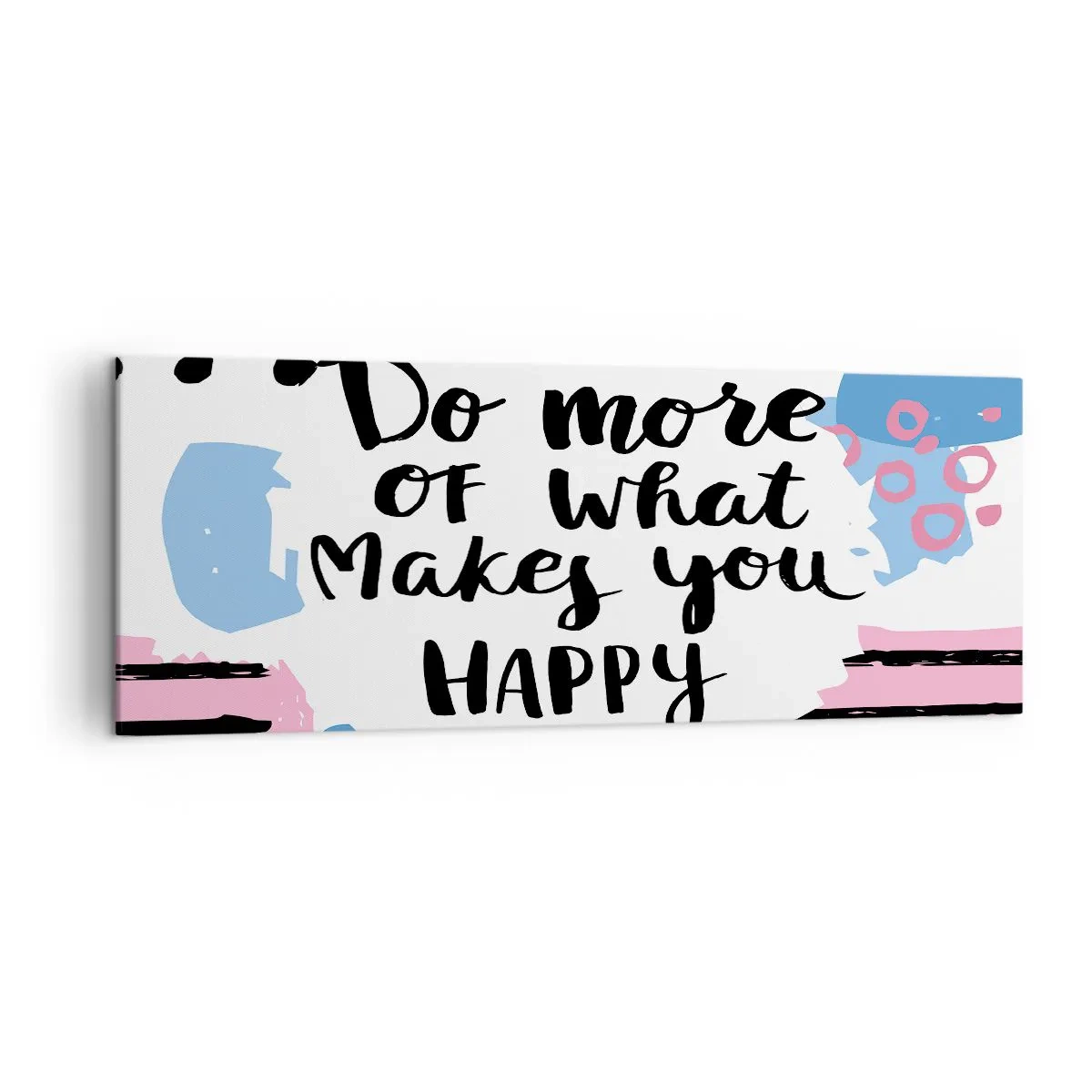 Canvastavla - Bild på duk - Hur man blir lycklig - 140x50 cm