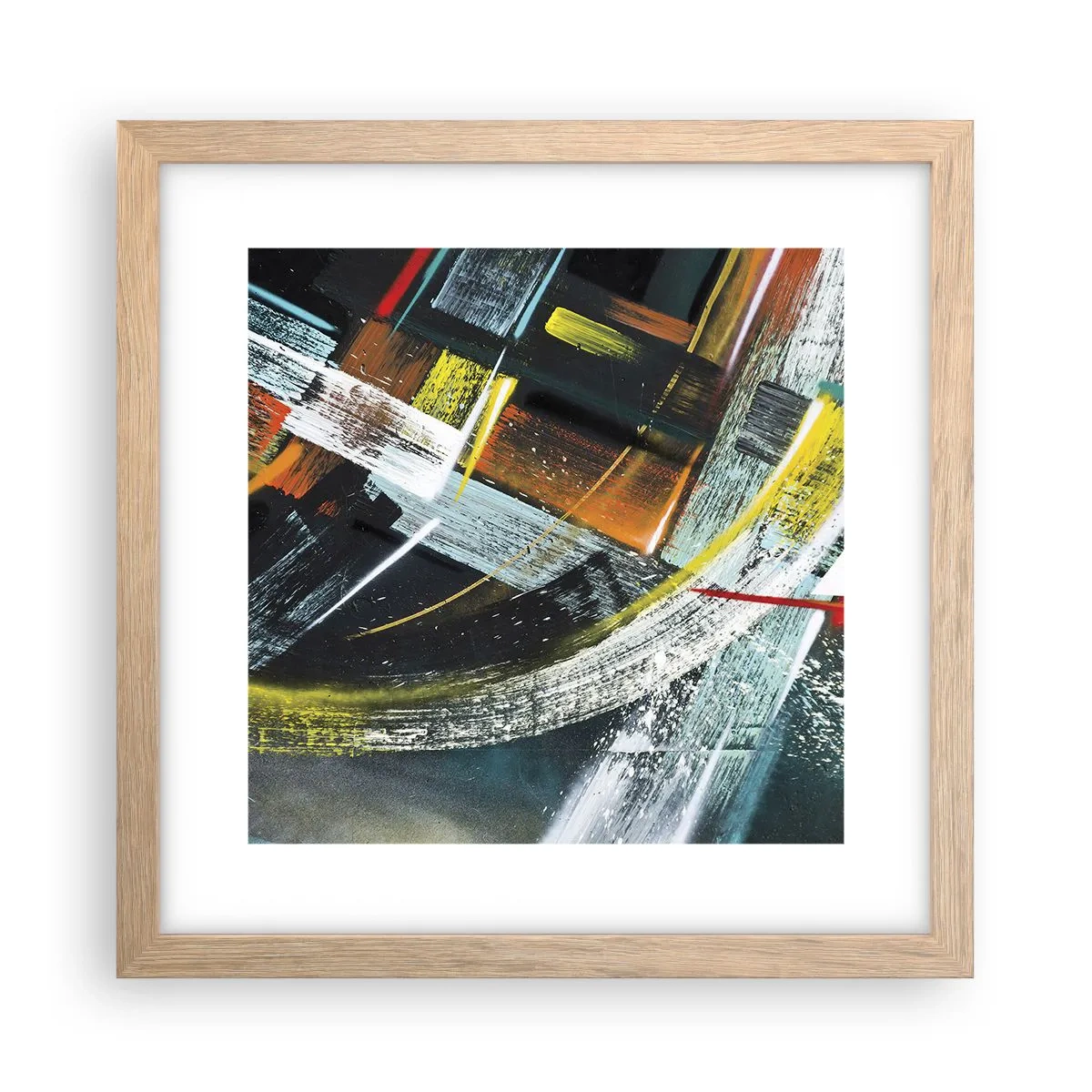 Affisch i ram av ljusek - Rörelsens energi - 30x30 cm