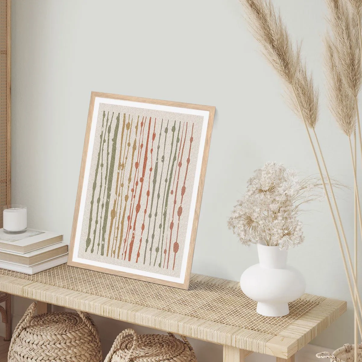 Affisch i ram av ljusek - Musikalisk färgnotation - 30x40 cm