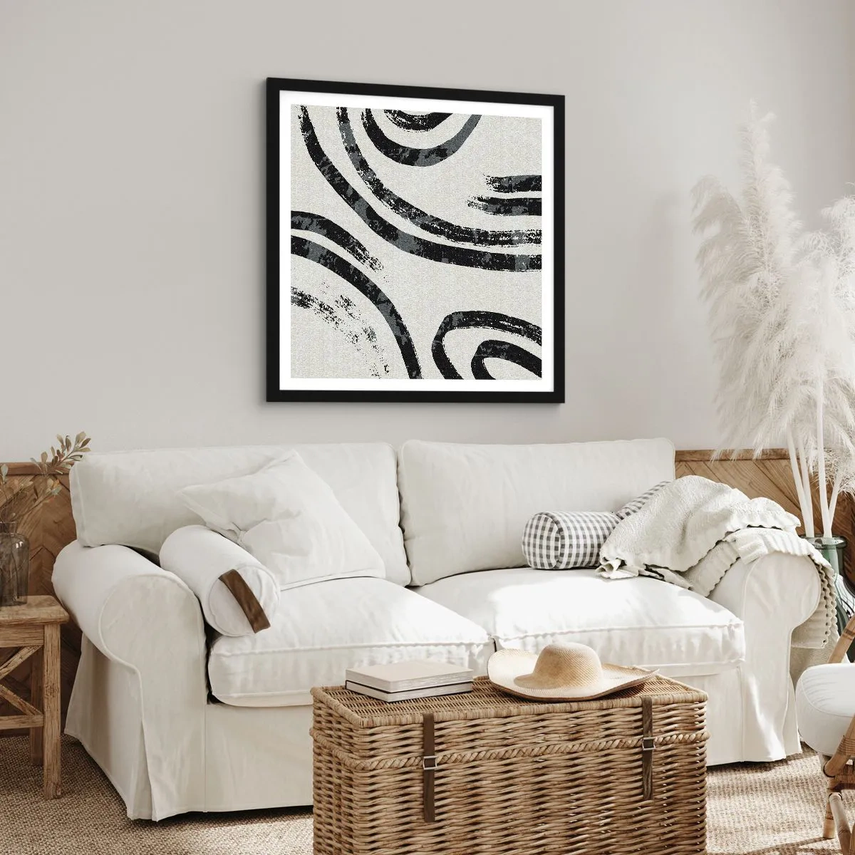 Affisch i svart ram - Halvstoppad - 60x60 cm