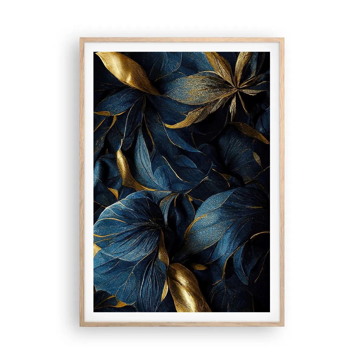Affisch i ram av ljusek - Fodrad med guld - 70x100 cm