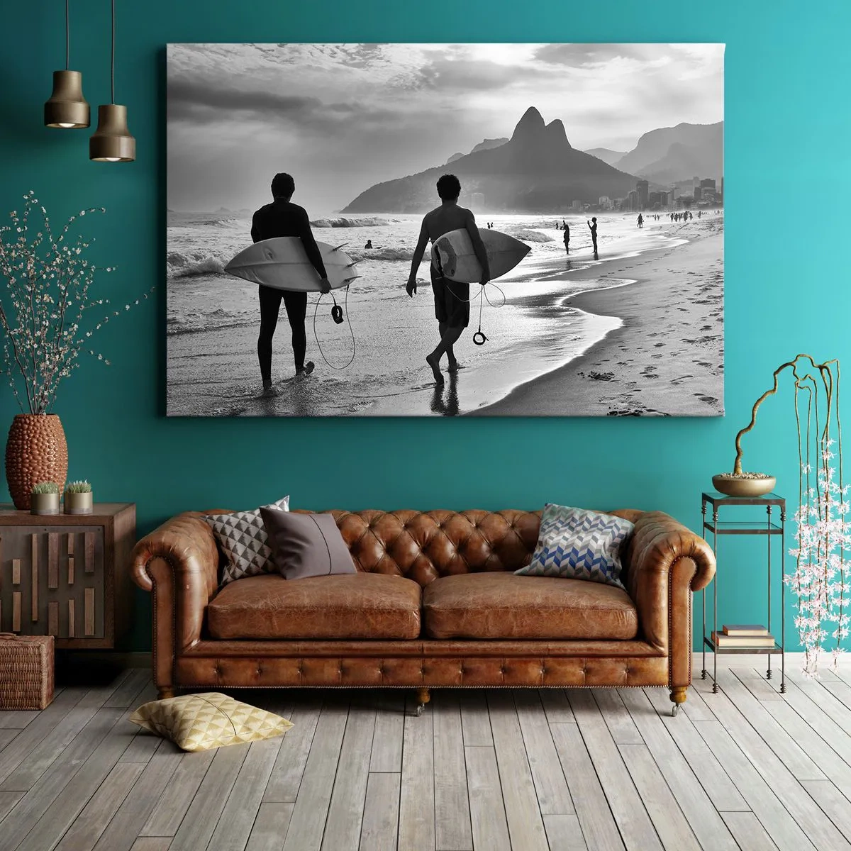 Canvastavla - Bild på duk - Samba för en våg - 120x80 cm