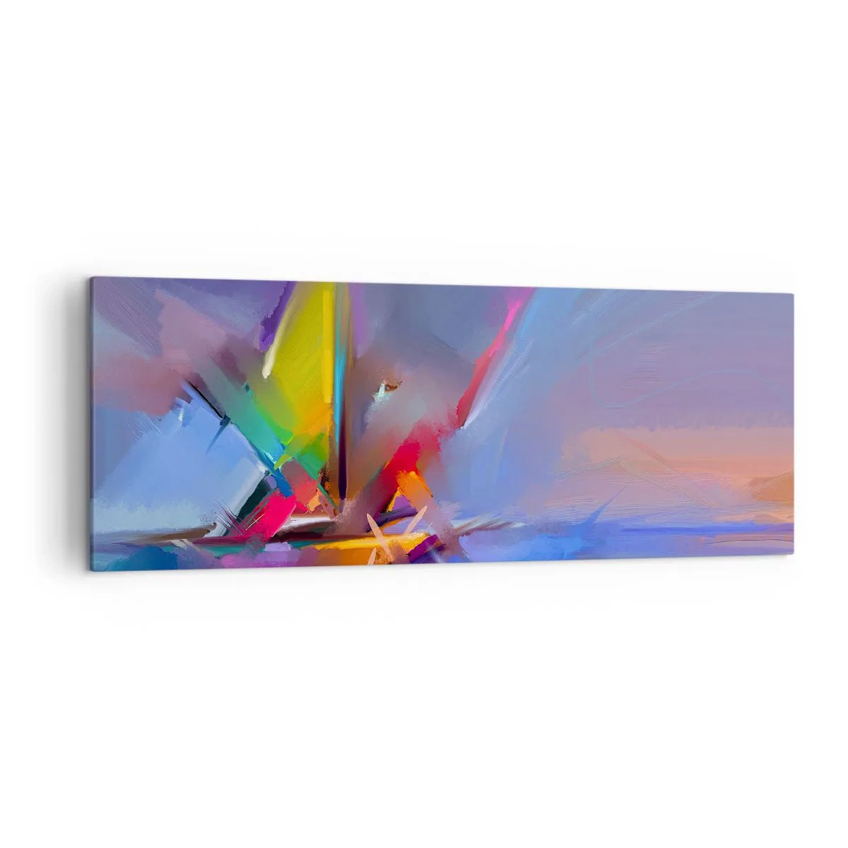 Canvastavla - Bild på duk - Snabb som en fågel - 140x50 cm