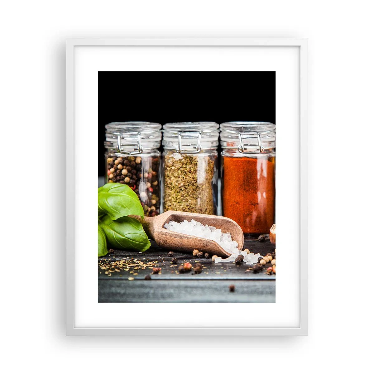 Affisch i vit ram - Så att livet har smak - 40x50 cm