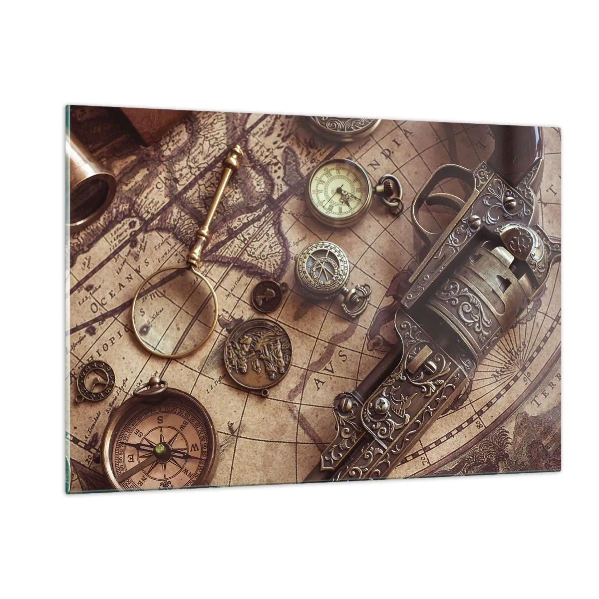 Glastavla - Bild på glas - Äventyret kallar - 120x80 cm