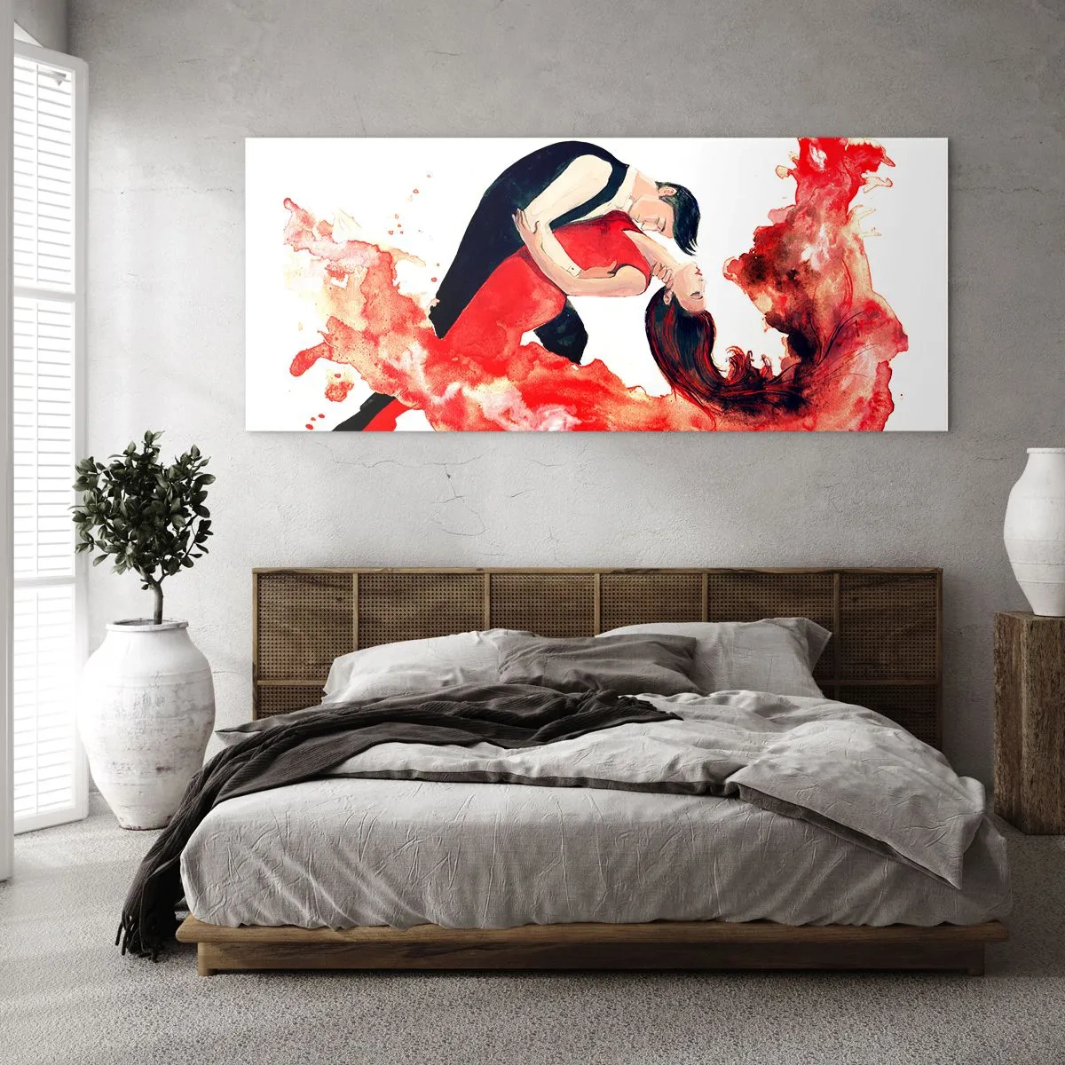Glastavla - Bild på glas - Tango - den sensuella vågen - 100x40 cm