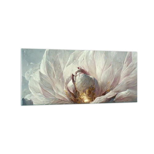 Glastavla - Bild på glas - Blommar en gång på hundra år - 120x50 cm