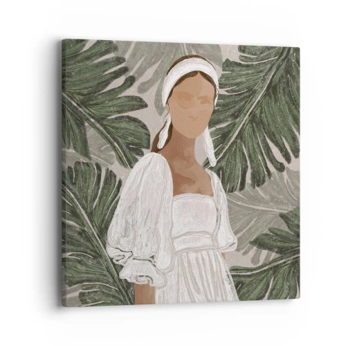 Canvastavla - Bild på duk - Exotiskt porträtt - 40x40 cm