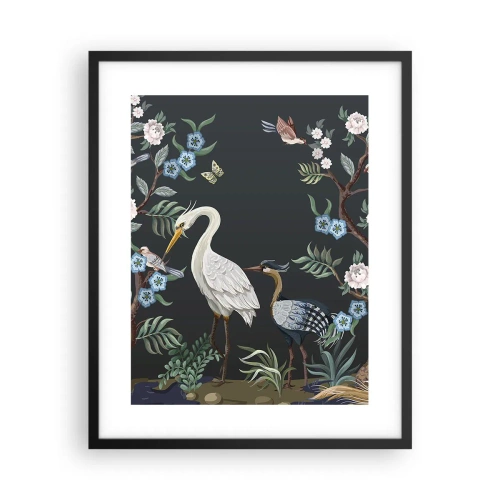 Affisch i svart ram - Fågelparad - 40x50 cm