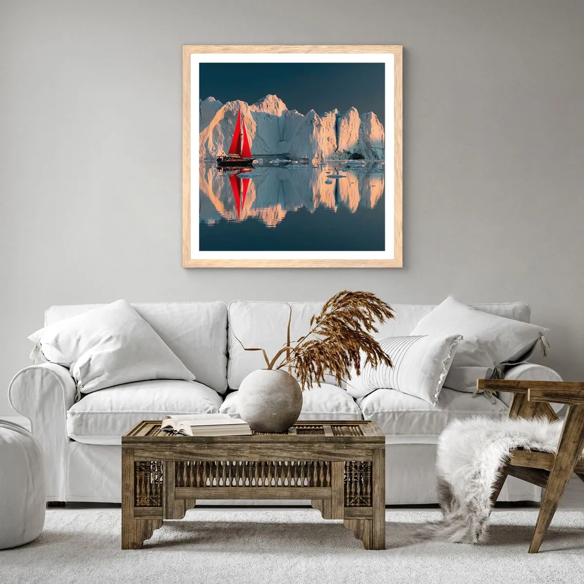 Affisch i ram av ljusek - I världens ände - 60x60 cm