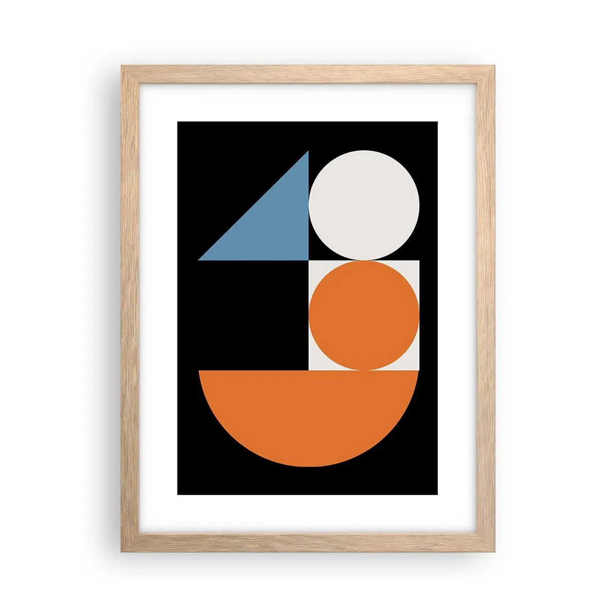 Affisch i ram av ljusek - Geometriska figurer - 30x40 cm