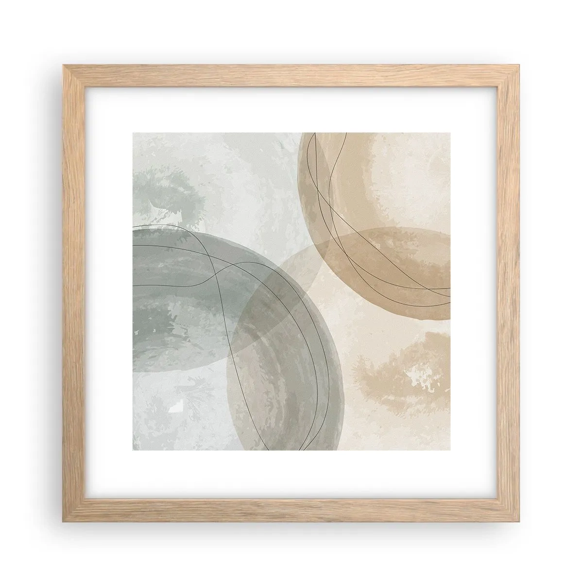 Affisch i ram av ljusek - Världars samspel - 30x30 cm