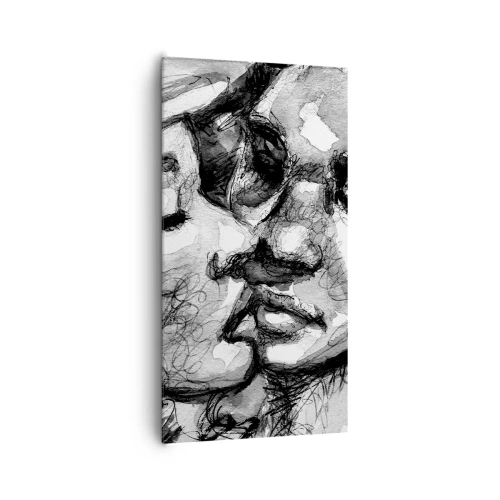 Canvastavla - Bild på duk - Ett ömt ögonblick - 65x120 cm