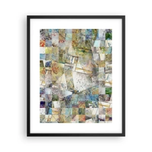 Affisch i svart ram - Geometrisk omblandning - 40x50 cm