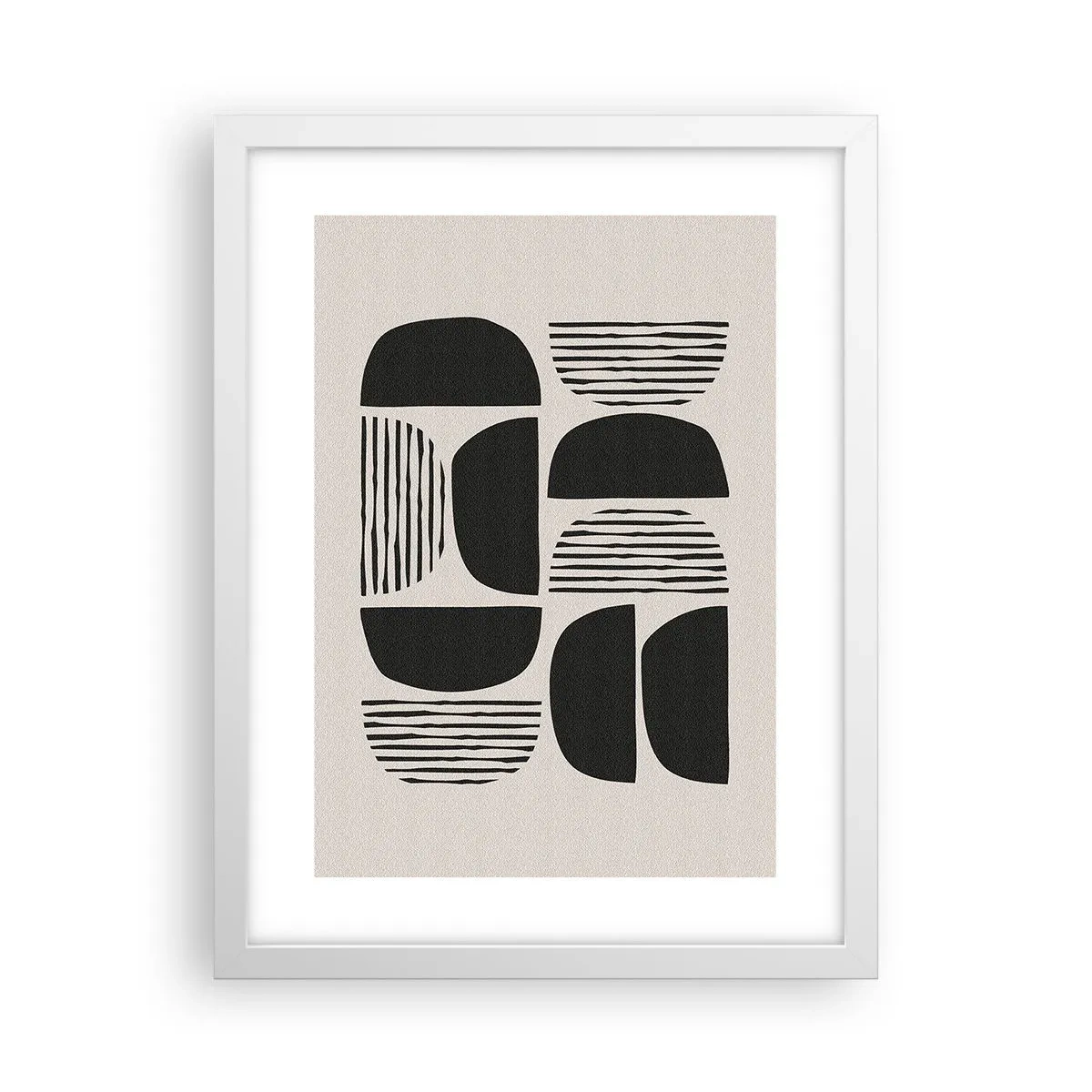 Affisch i vit ram - Arrangemang med halvor - 30x40 cm