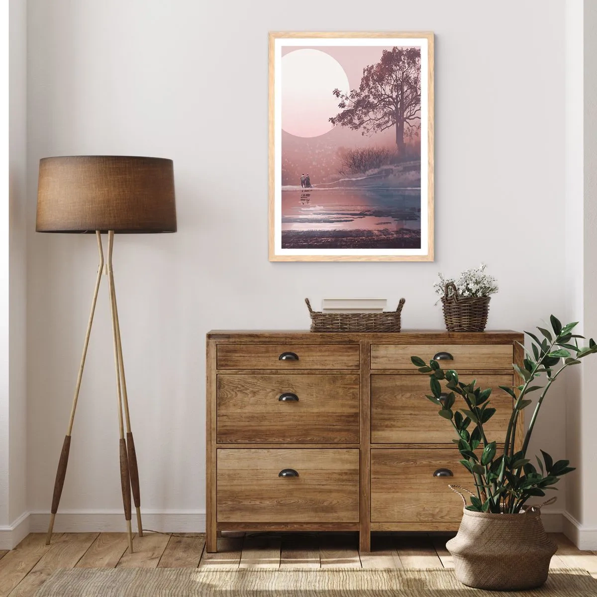 Affisch i ram av ljusek - Nattens under - 50x70 cm