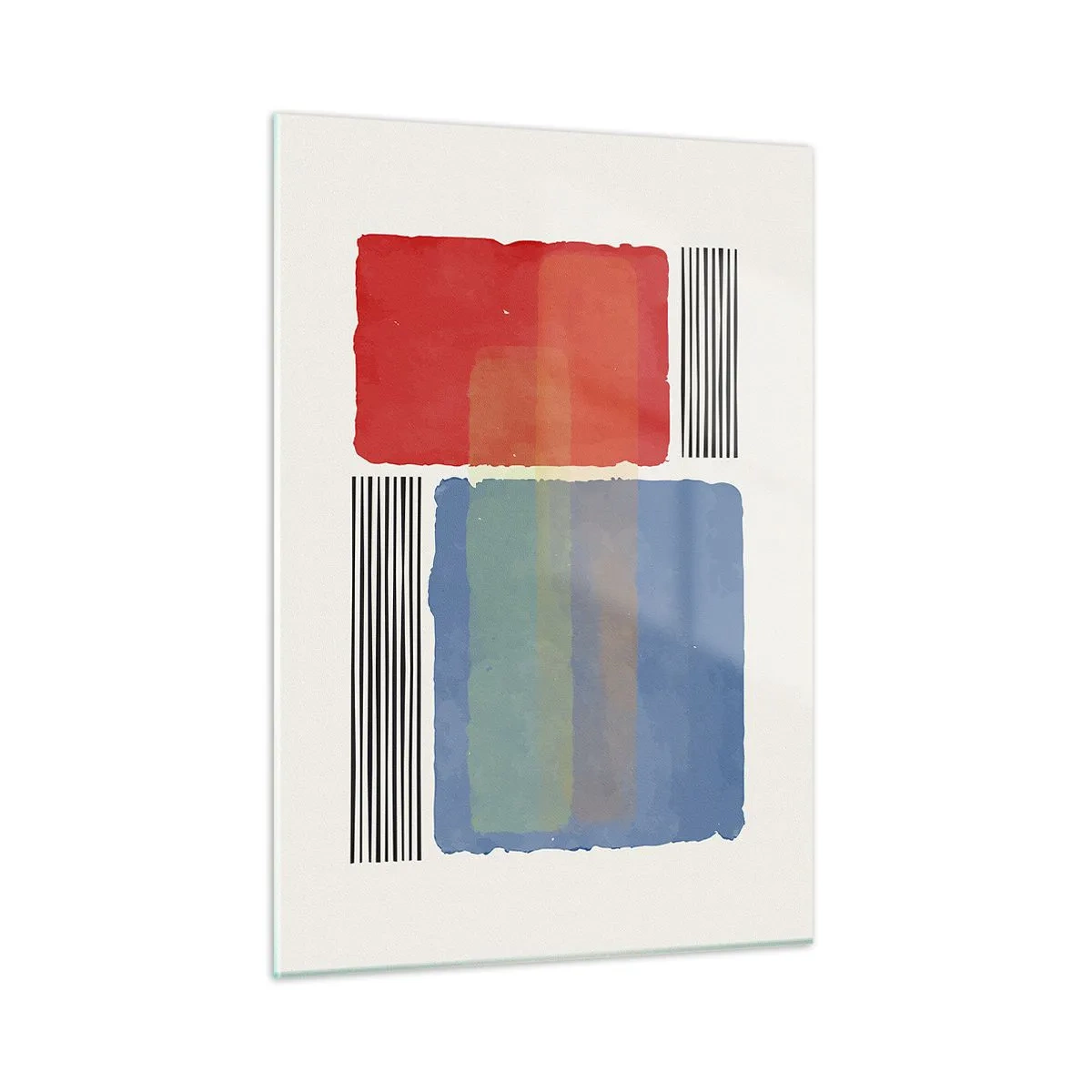 Glastavla - Bild på glas - Geometrins anda  - 50x70 cm