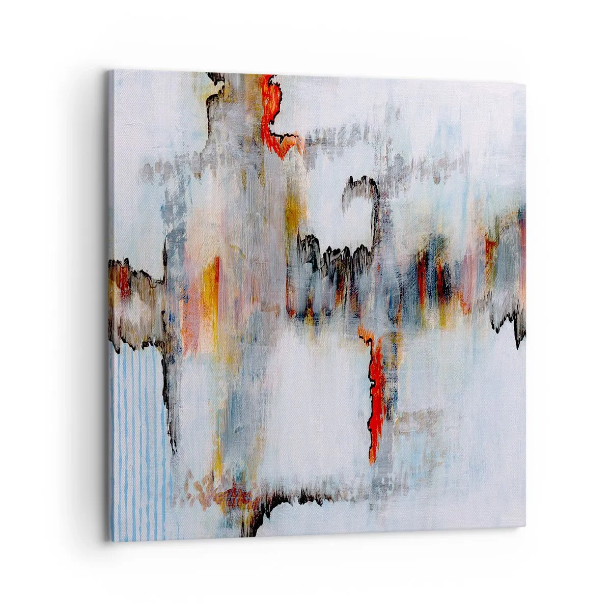 Canvastavla - Bild på duk - Med pinne på vatten - 60x60 cm