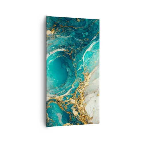 Canvastavla - Bild på duk - En komposition med guldådror - 65x120 cm