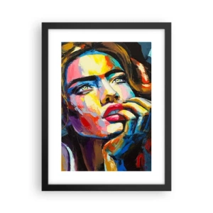 Affisch i svart ram - Drömmar seglar i himlen som fåglar - 30x40 cm