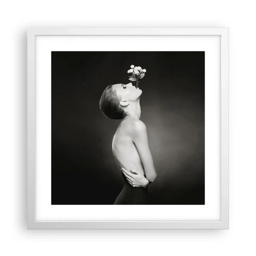 Affisch i vit ram - Excentrisk elegans - 40x40 cm