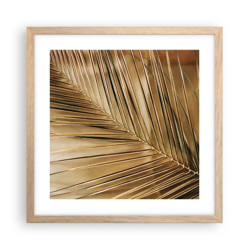 Affisch i ram av ljusek - Naturlig pelargång - 40x40 cm