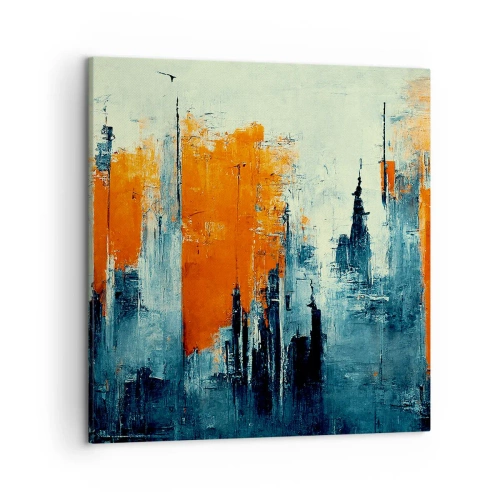 Canvastavla - Bild på duk - Modernt landskap - 50x50 cm