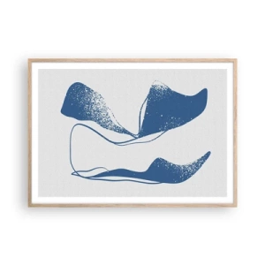 Affisch i ram av ljusek - Bevingad abstraktion - 100x70 cm