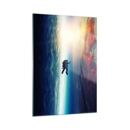 Glastavla - Bild på glas - Stå emot universumet - 50x70 cm