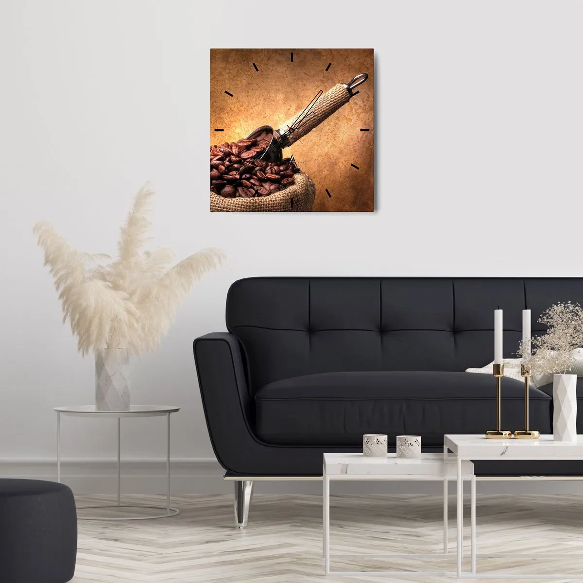 Väggklocka - Klocka på glas - I smakens källor - 30x30 cm