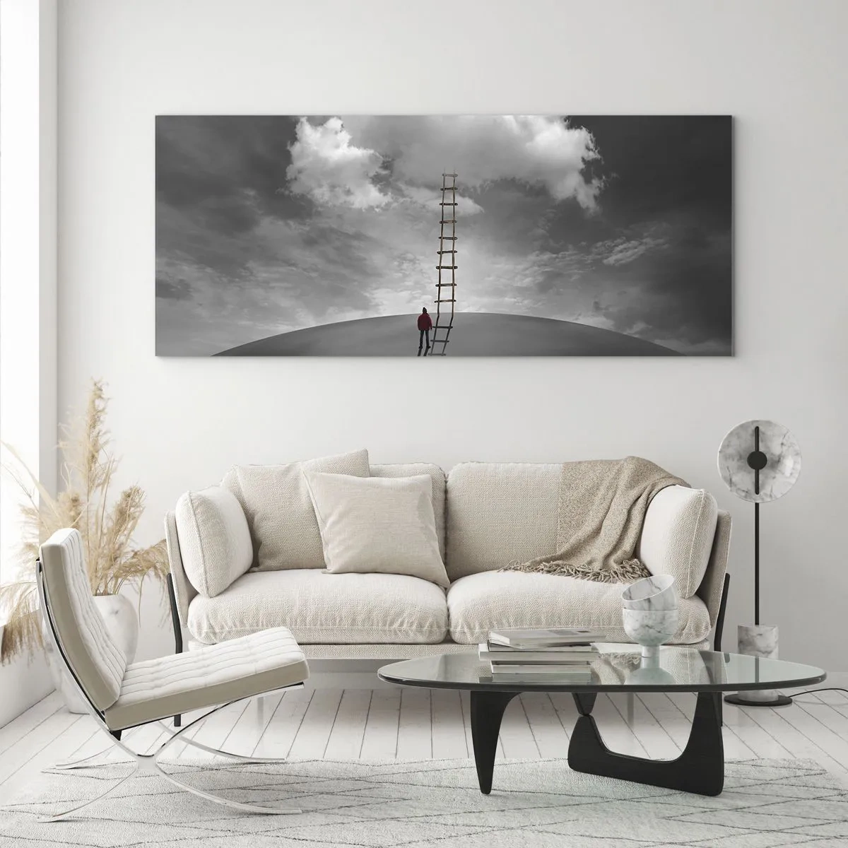 Glastavla - Bild på glas - Allt är möjligt - 160x50 cm