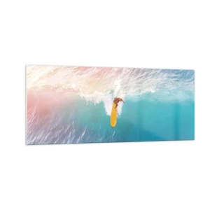 Glastavla - Bild på glas - Havsryttare - 100x40 cm