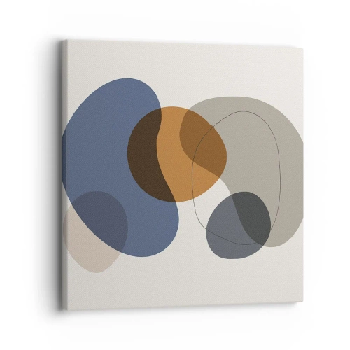 Canvastavla - Bild på duk - Färgernas droppar - 30x30 cm