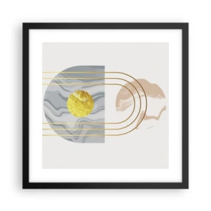 Affisch i svart ram - Ljushet och sken - 40x40 cm