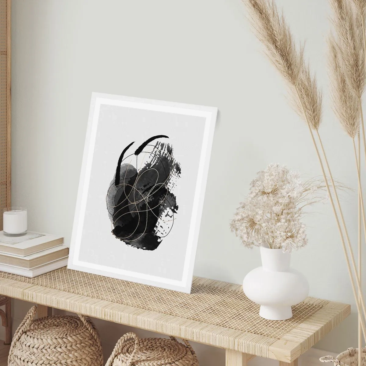 Affisch i vit ram - Uppkommen ur svärta - 40x50 cm