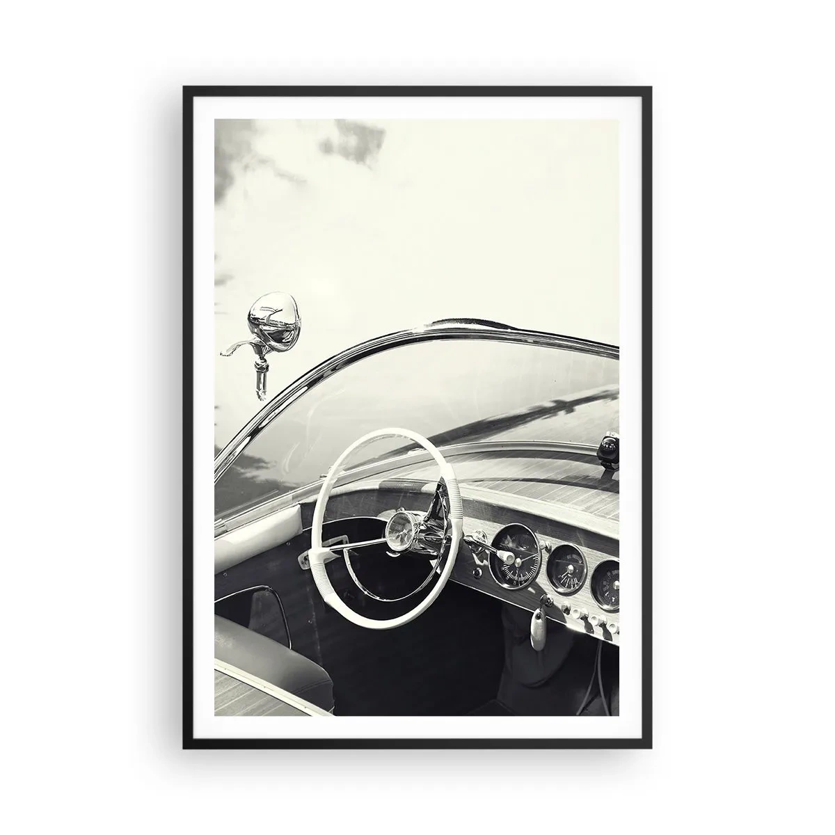 Affisch i svart ram - Väder för de rika - 70x100 cm