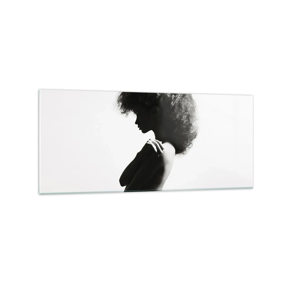 Glastavla - Bild på glas - Som en blomma på en slank stjälk - 120x50 cm