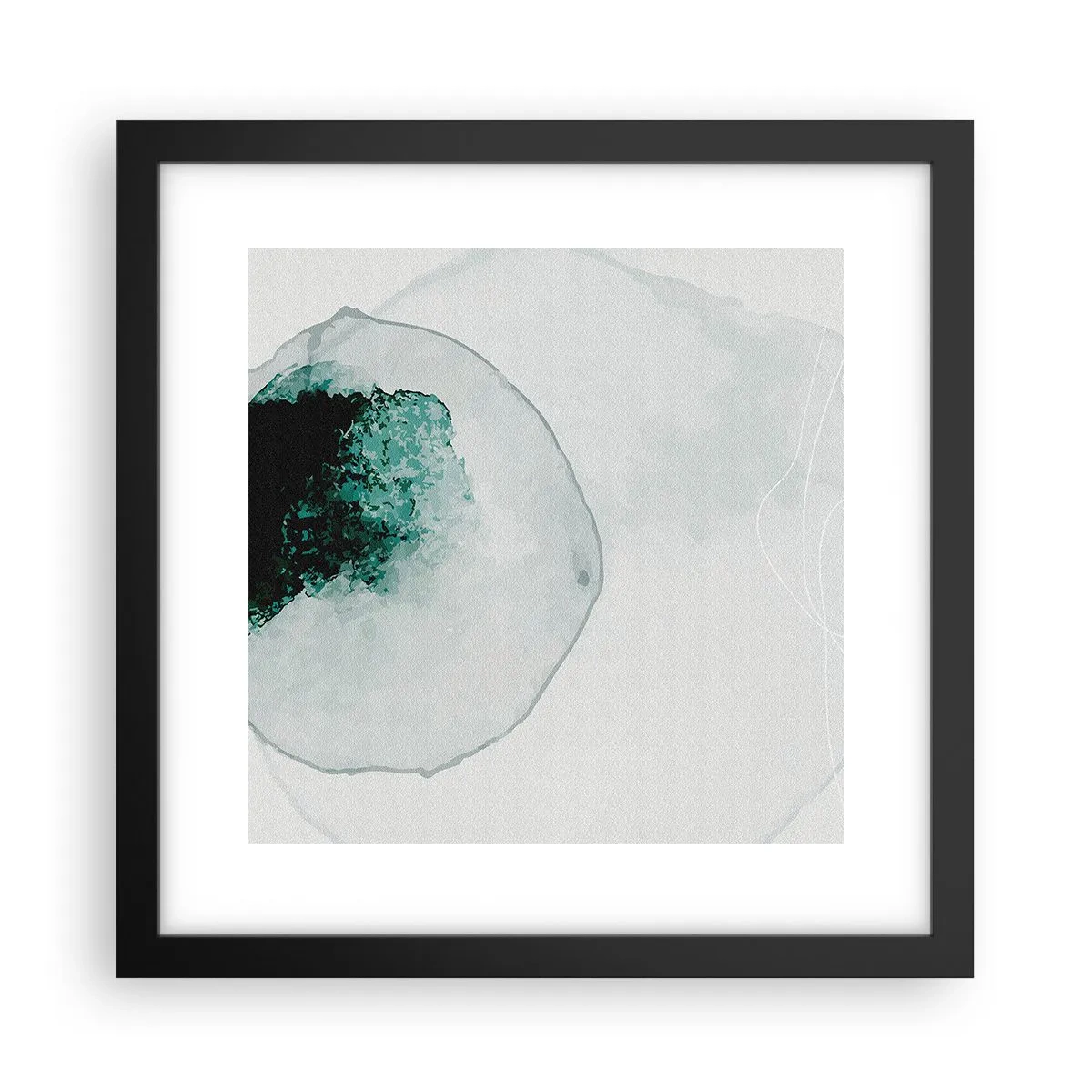 Affisch i svart ram - I en droppe vatten - 30x30 cm