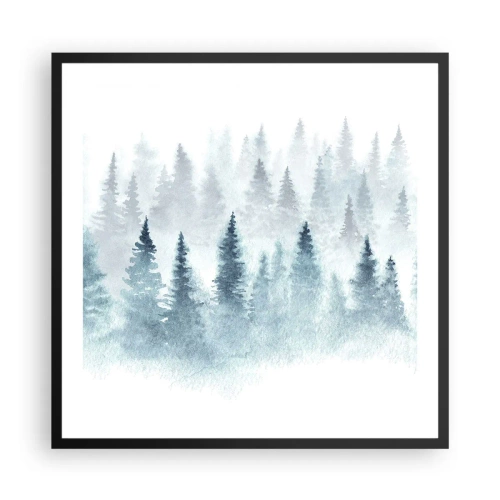 Affisch i svart ram - Insvepta i dimma - 60x60 cm
