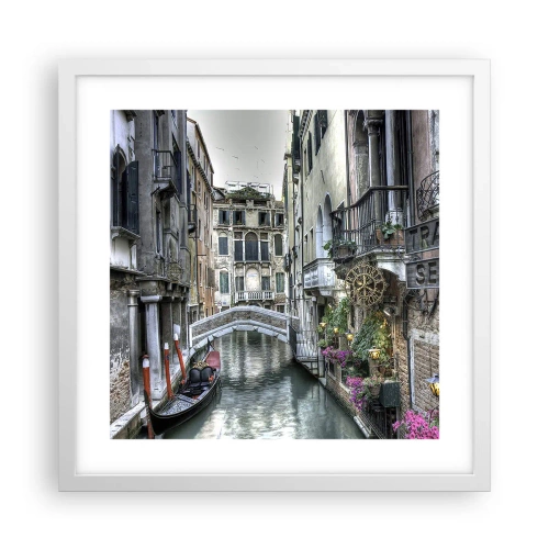 Affisch i vit ram - Tyst begrundan sedan några sekel - 40x40 cm