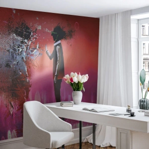 Fototapet Premium Canvas - Kan man titta in i sig själv? - Abstraktion, Bit, människor - 100x70 cm