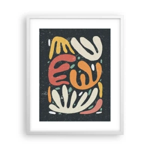 Affisch i vit ram - Komposition - Jag tar snart tag i dig  - 40x50 cm