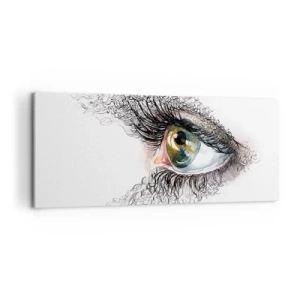 Canvastavla - Bild på duk - Titta rakt in i själen - 100x40 cm