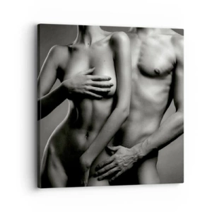 Canvastavla - Bild på duk - Adam och Eva - 30x30 cm