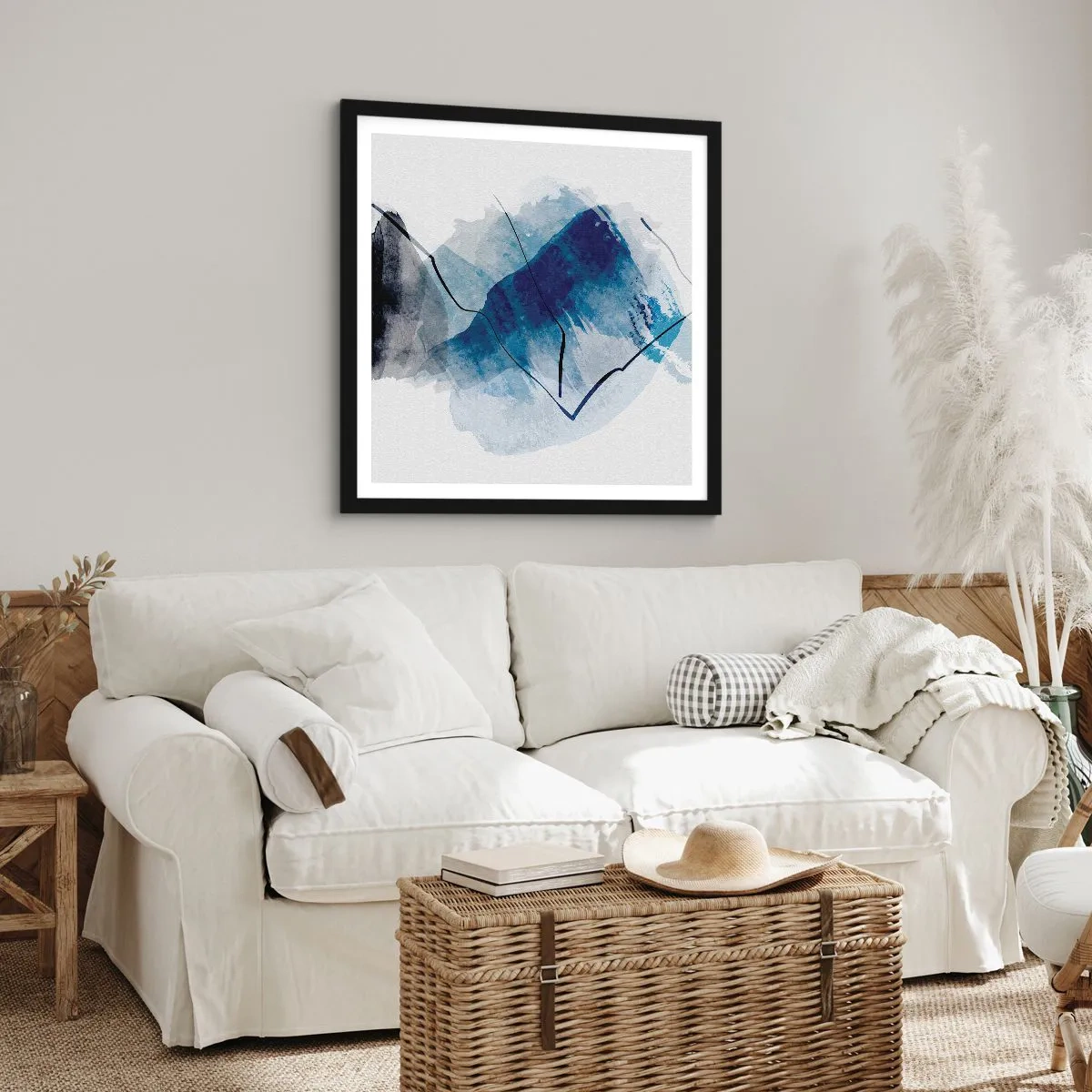 Affisch i svart ram - Isberg - 60x60 cm