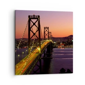 Canvastavla - Bild på duk - En kväll i violett - 70x70 cm