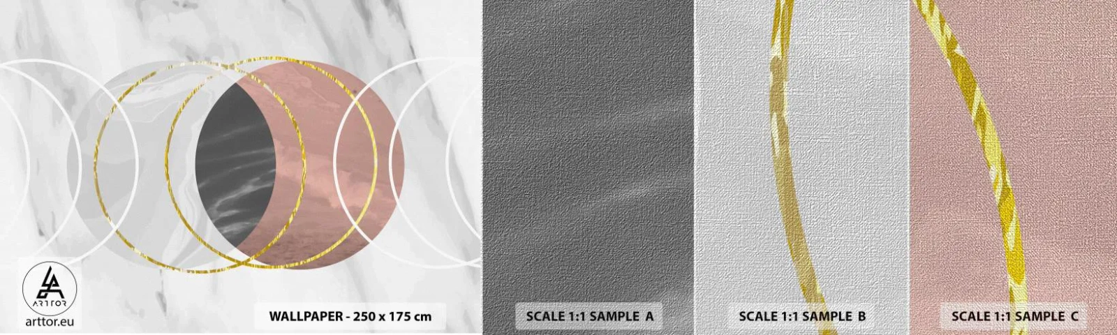 Provbit av fototapet Premium Canvas - Sfärernas musik - Abstraktion, Bit, distrikt - 100x30 cm